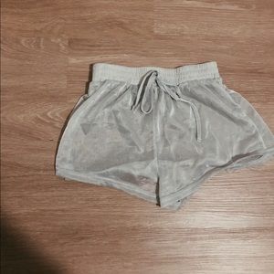 Iridescent see through rave shorts